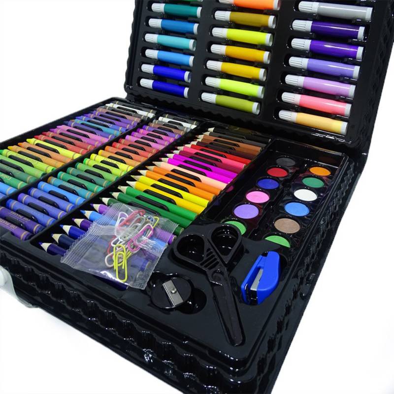 Set De Arte Marcadores Crayolas Acuarelas Colores GENERICO 