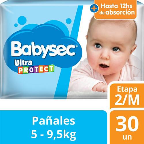 Pañales Babysec Ultraprotec Talla M 30 Unid