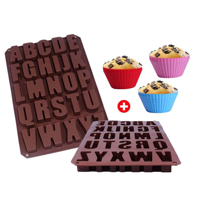 Moldes De Letras Y Cupcakes Silicon GENERICO 