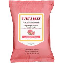 BURTS BEES - Toallitas con Extracto de Pomelo Rosado Burt's Bees para Piel Grasa 30 und