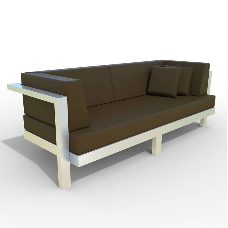 Diseños y Parasoles Tropicales - Sofá de Terraza 1 Puesto Aluminio Montecarlo