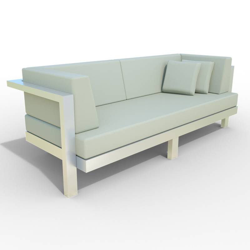 Diseños y Parasoles Tropicales - Sofá de Terraza 1 Puesto Aluminio Montecarlo