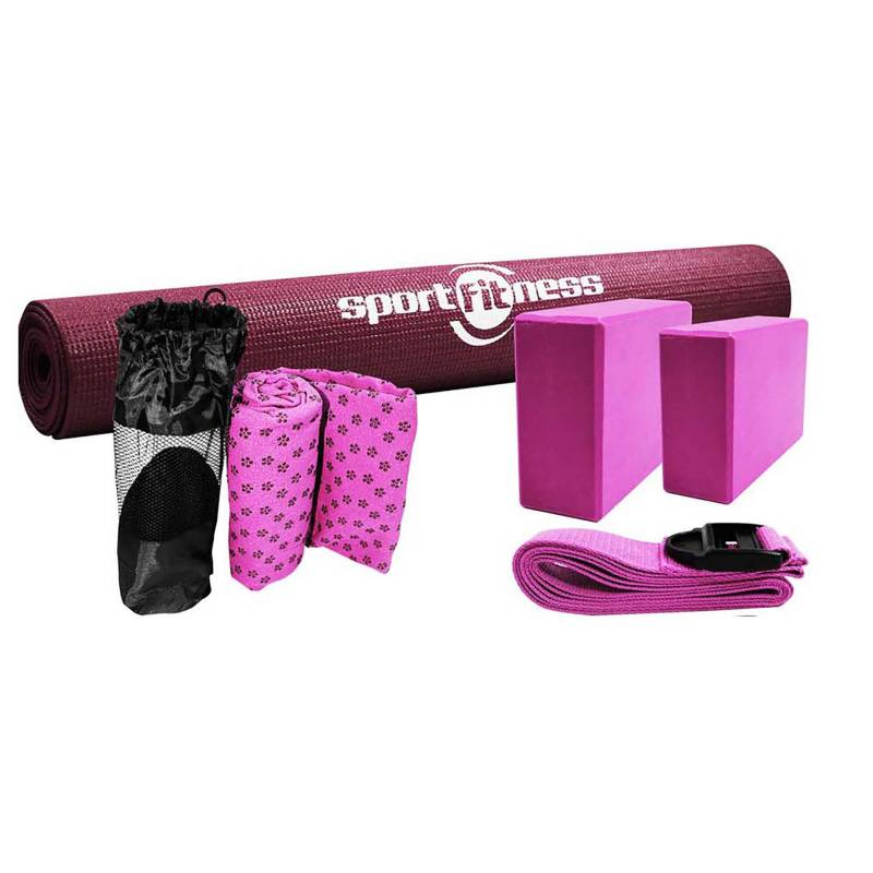 Sportfitness - Kit de Yoga con Toalla Color Rosado