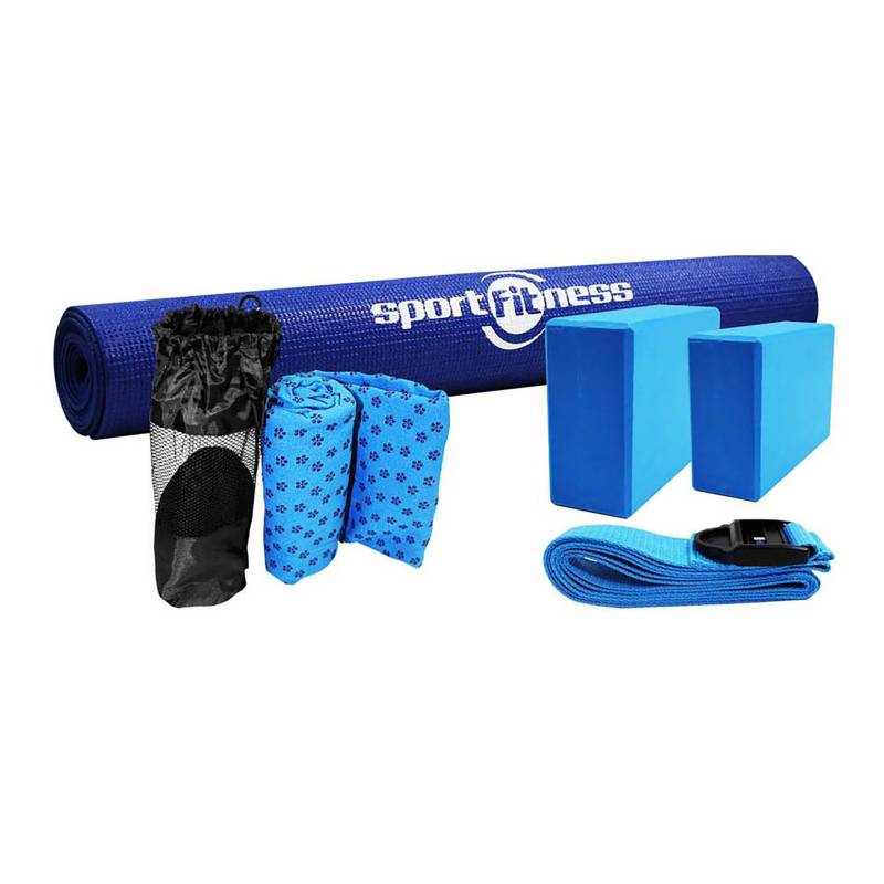 Sportfitness - Kit de Yoga con Toalla Color Azul