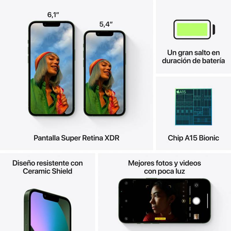 Apple iPhone 13 256GB 6,1 Rosa - Teléfono móvil libre - Los