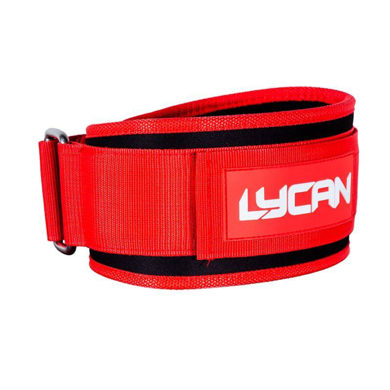 LYCAN - Cinturón Faja Velcro Rojo Talla: L