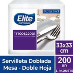 ELITE PROFESSIONAL - Servilletas Elite Extra Blancas Doble Hoja De Lujo