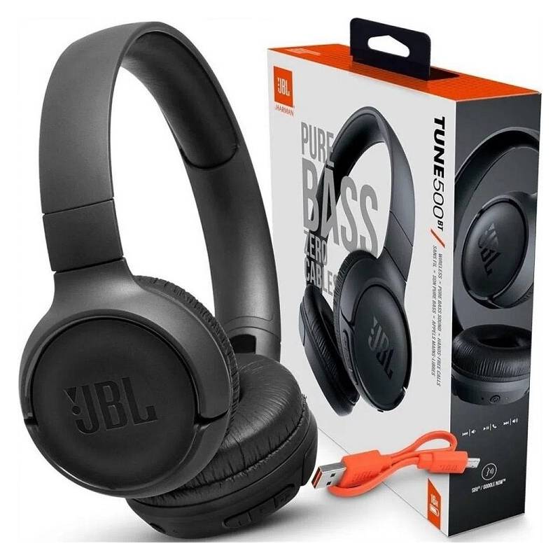 JBL - Audífonos Diadema Jbl Tune 500Bt, Bluetooth Negro