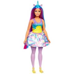 BARBIE - Muñeca Barbie Unicornio Cuerno Azul