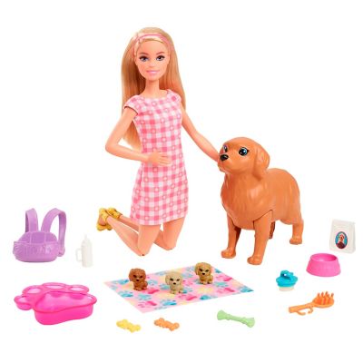 Muñeca Barbie Sisters & Pets Cachorros Recién Nacidos