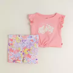 LEVIS KIDS - Conjunto de camiseta y shorts para Bebé Niña Levis Kids