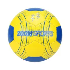 ZOOM SPORTS - Balón Futbol Cuadros Azul-Amarillo