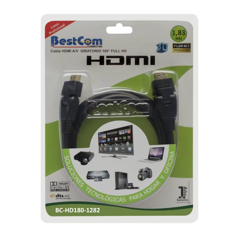 BESTCOM - Cable HDMI 30AWG 180 1.83 mt