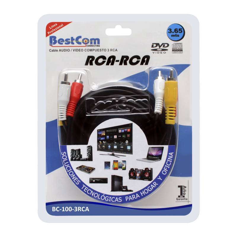 BESTCOM - Cable Audio y Video 3 RCA-3 RCA