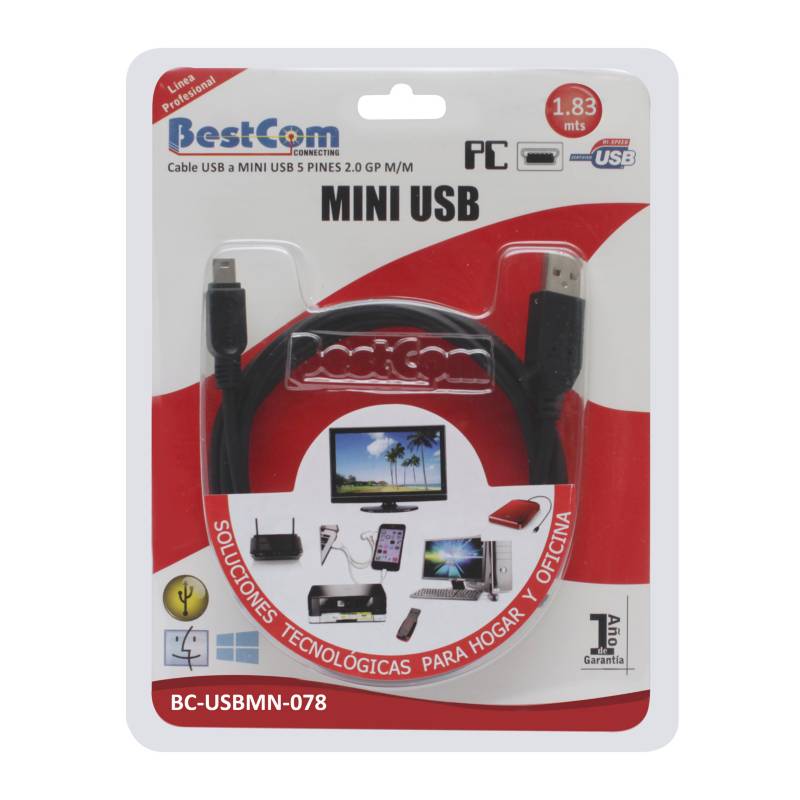 BestCom  - Cable USB a Mini USB 5PB