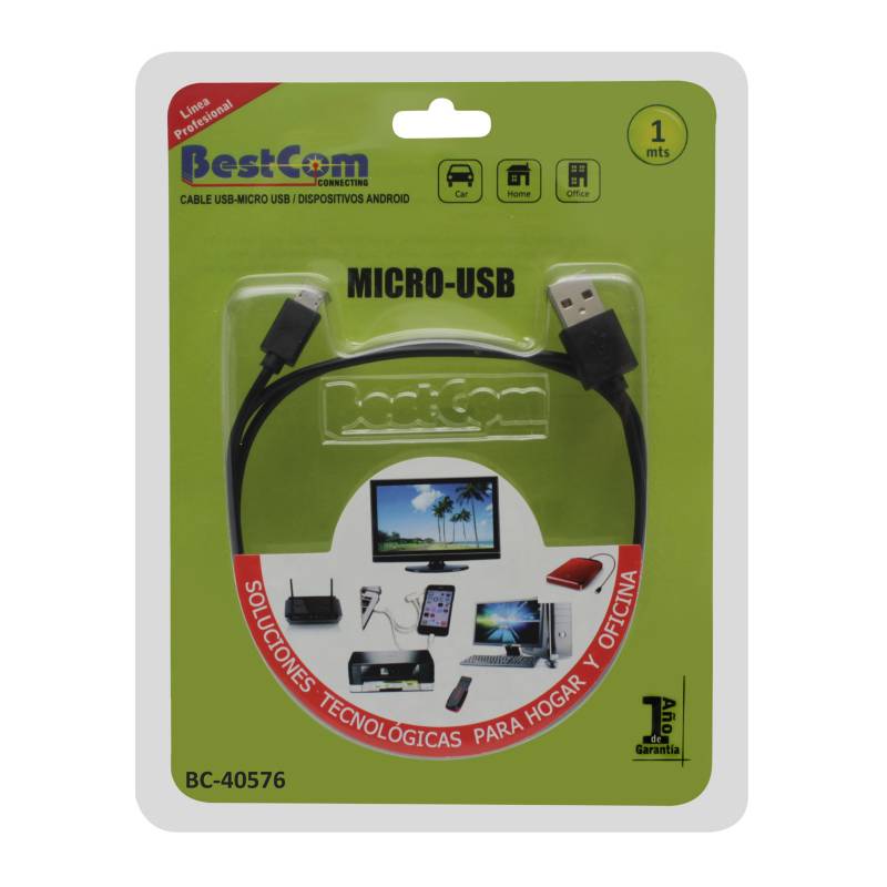 BestCom  - Cable USB a Micro USB 2.0 1 Mt