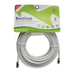 BESTCOM - Cable Coaxial RG-6 al 90 15 Mt Blanco 