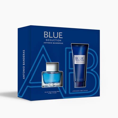 Set de Perfume Hombre Antonio Banderas Blue Seduction 50 ml EDT + After Shower 75 ml