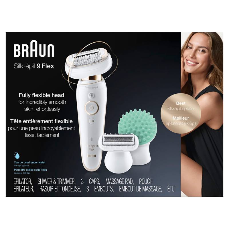  Braun Silk-épil 9 9-579 - Depiladora eléctrica sin cable para  depilación húmeda y seca, Afeitadora eléctrica para mujeres (Edición Extra)