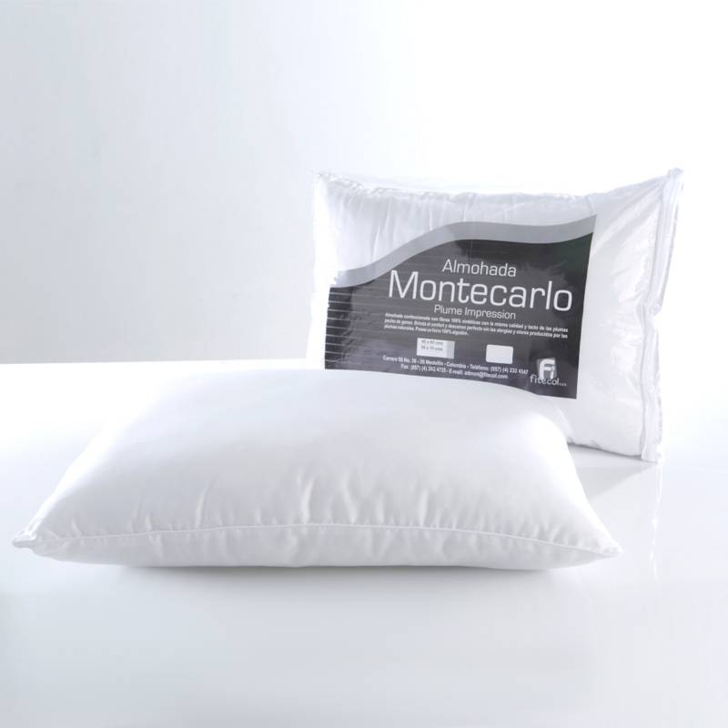 MONTECARLO - Almohada de Microfibra, Firmeza Suave 50 X 70 cm Montecarlo Plume Impression