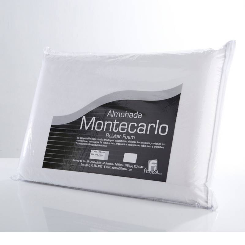 MONTECARLO - Almohada Viscoelástica Media Montecarlo 41 x 65 x 12 cm Montecarlo