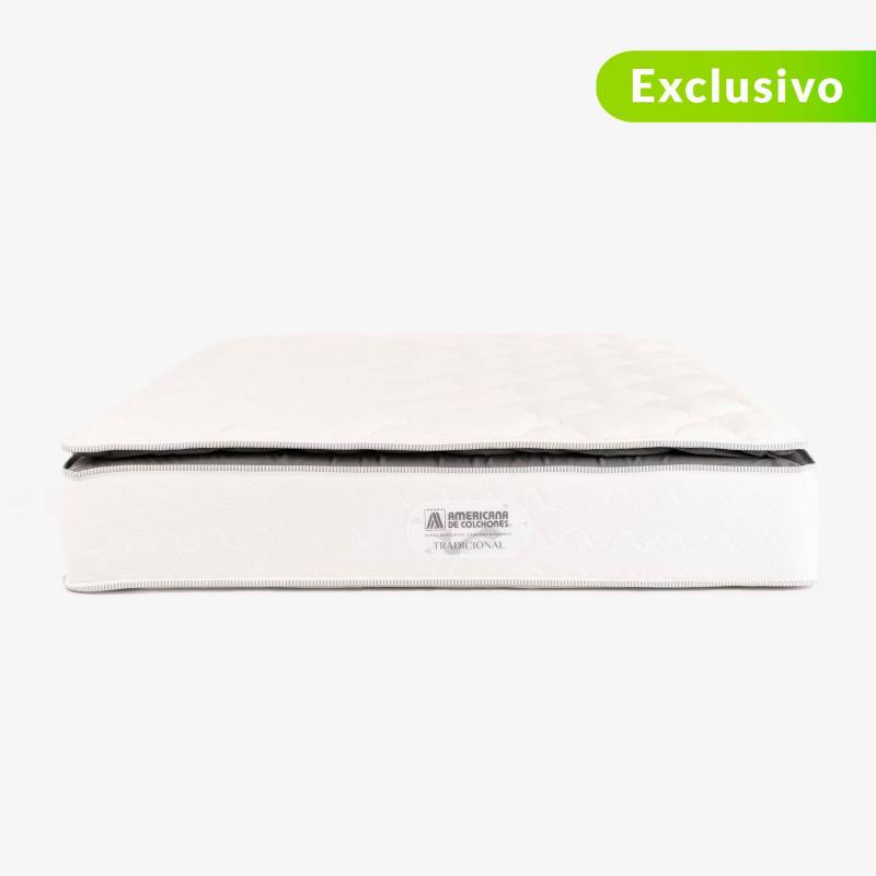AMERICANA DE COLCHONES - Colchón Doble Firme Resortado A - Cinco 140 x 190 cm + 2 Almohadas Americana de Colchones