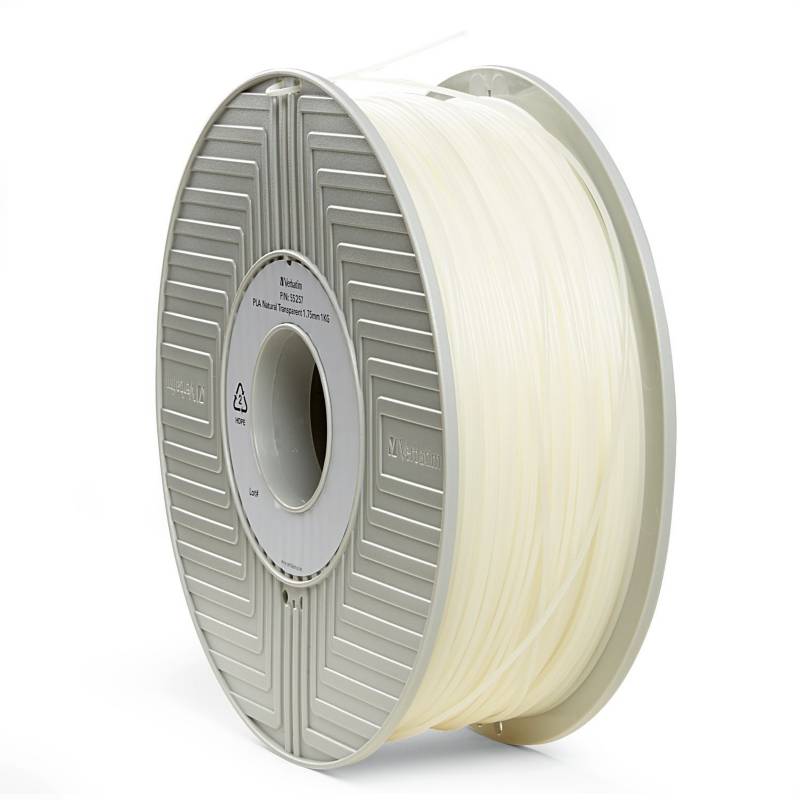 Verbatim - Carrete de filamento PLA 3D de 1,75 mm 1 kg ¿ Transparente natural