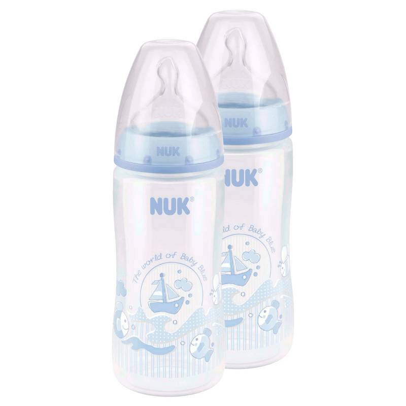 NUK - Set  x2 Teteros Azules 300 ml 