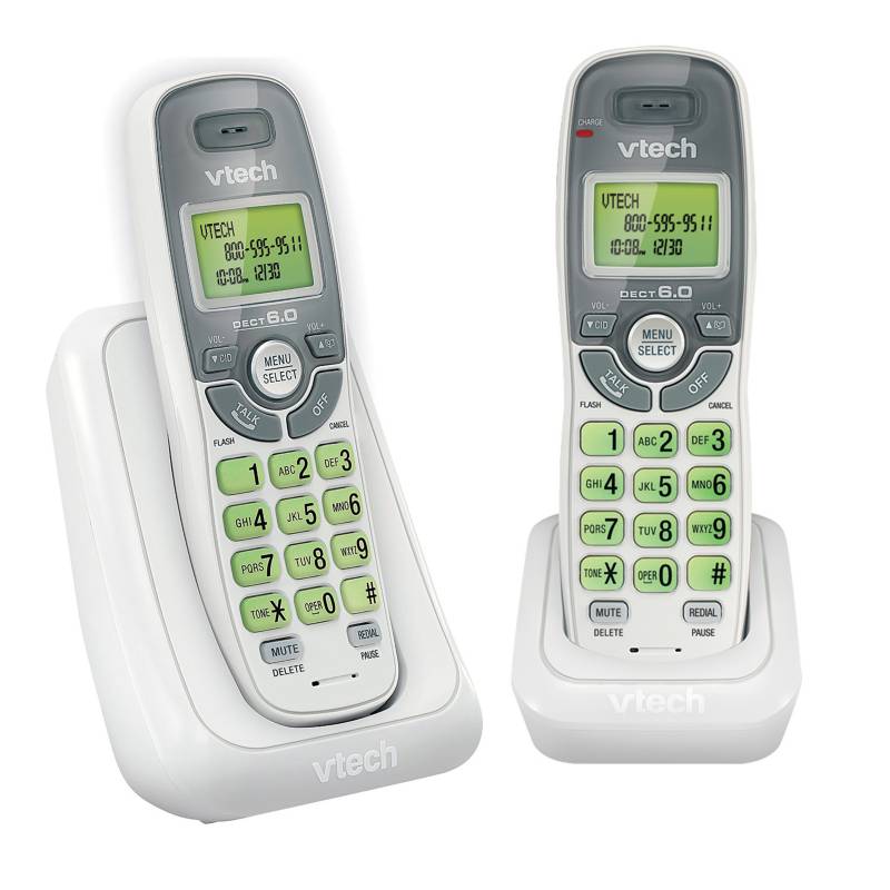VTECH - Teléfono Inalámbrico CS6114-2 Duo Blanco