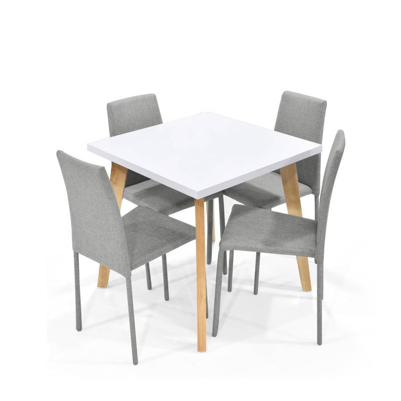 Juego De Comedor Mesa 120cm + 4 Sillas Milán