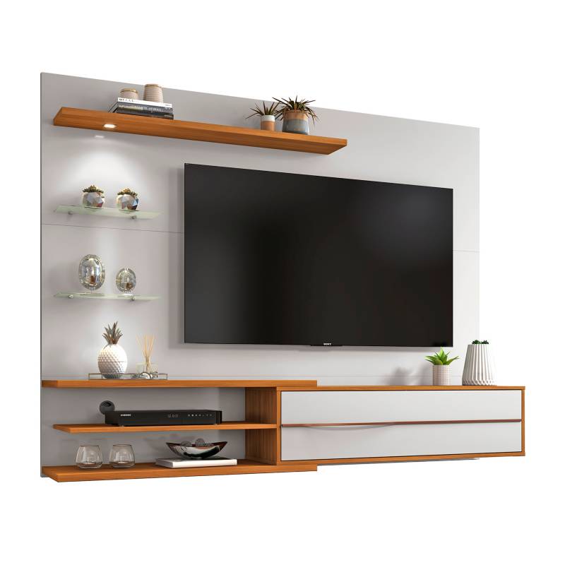 MULTIMUEBLES - Panel para TV Moderno de 180 x 150.5 x 36 cm para Televisores de Hasta 60 Pulgadas, Multimuebles