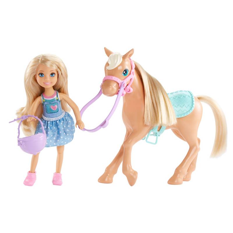 BARBIE - Barbie Muñeca Chelsea y Su Pony