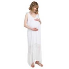 MOMS CLOSET - Vestido de embarazo largo  rayon, blanco mom's clo