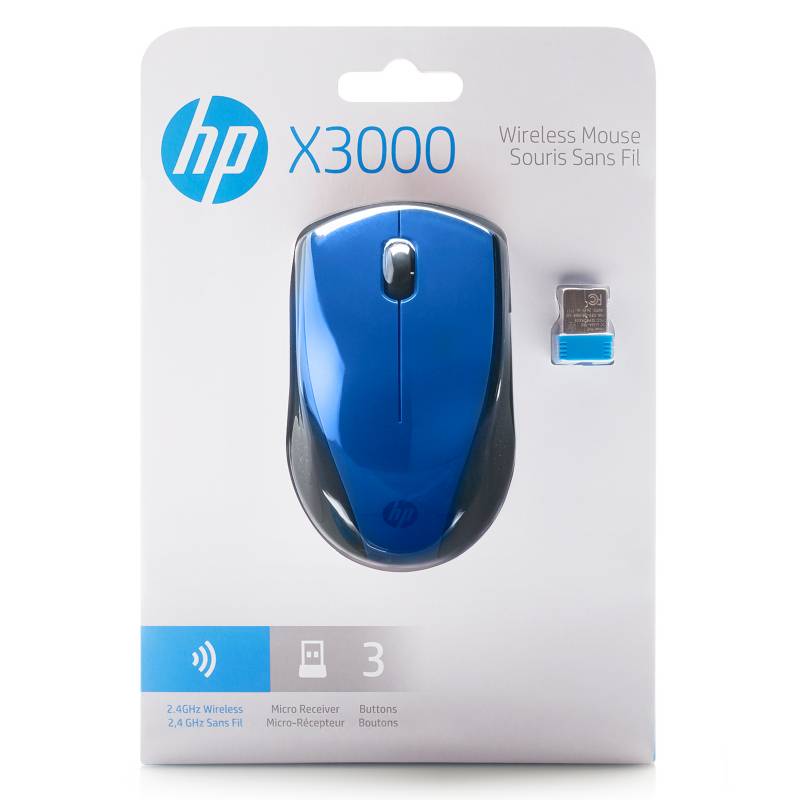 HP - Mouse inalámbrico X3000 azul