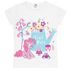My Little Pony - Camiseta Manga Corta Blanca Tiny Pals Niña Pony