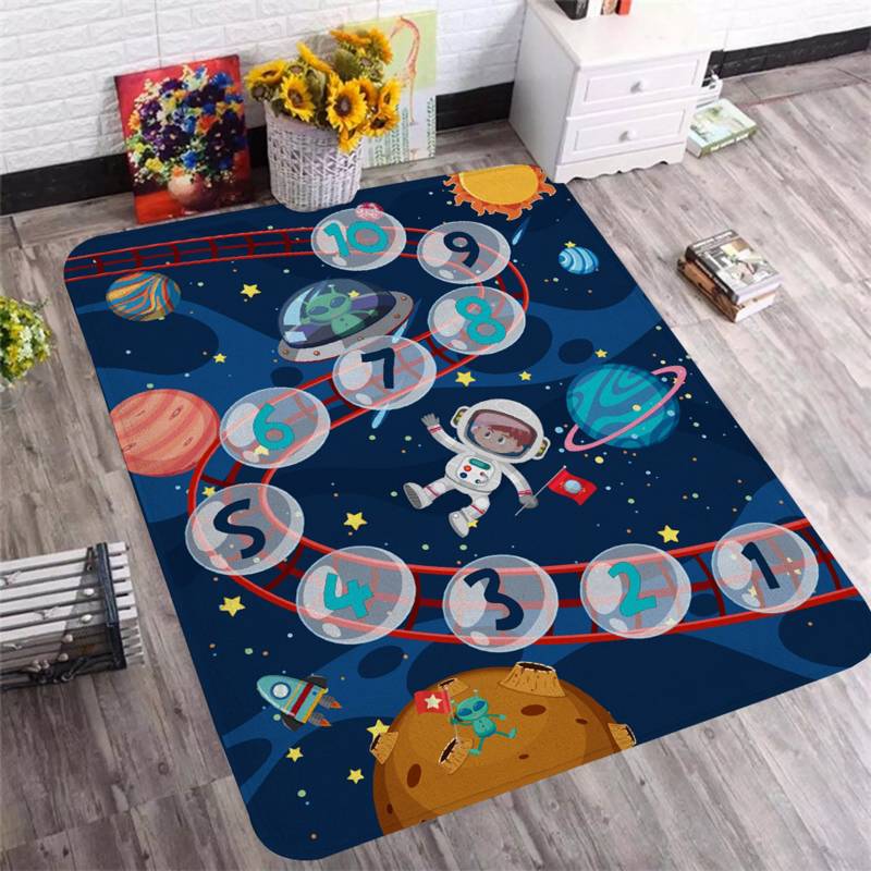 Tapete Infantil My Home Store Franel 60 x 120 cm Rectangular Universo  Astronauta MY HOME STORE
