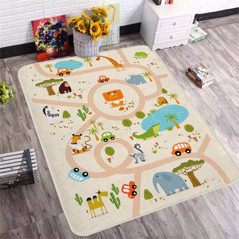 Tapete Infantil My Home Store Franel 60 x 120 cm Rectangular Animales MY  HOME STORE