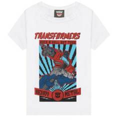 Transformers - Camiseta Estampada Blanca Niño Transformers