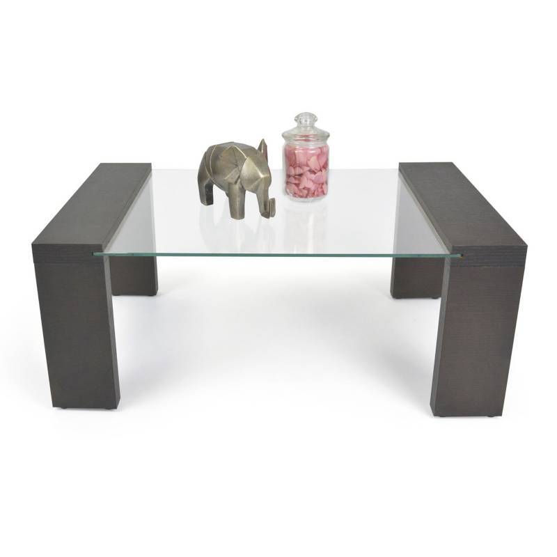 Mesa de centro rectangular cristal - mimoondo
