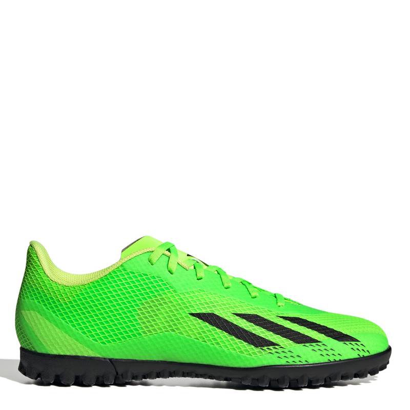 ADIDAS - Guayos Adidas X Speedportal.4 Para Cancha Sintetica - Suela Con Torretines. Zapatilla De Fútbol Con Taches De Caucho, Color Verde De Hombre Con Cordones