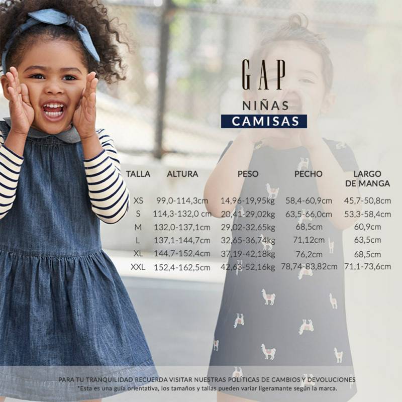 Alternativa firma Silicio Camiseta para Niña Gap GAP | falabella.com