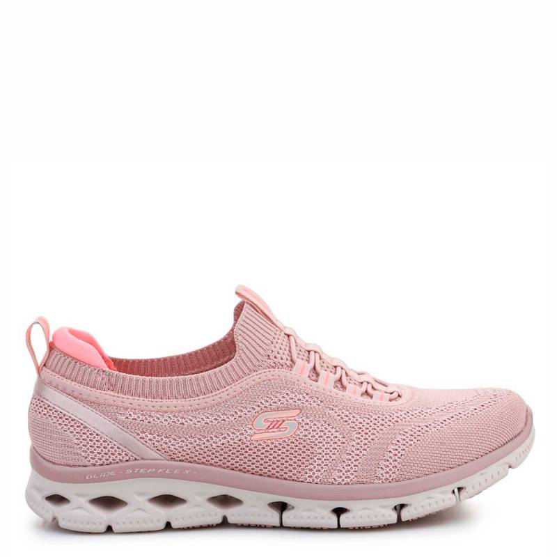 SKECHERS - Tenis Skechers Mujer - Zapatos Skechers Dama. Tenis cómodos rosado Skechers para mujer. Zapatillas moda Glide-Stepflex