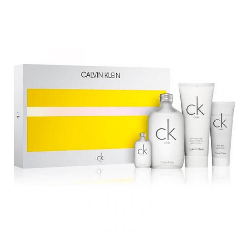 CALVIN KLEIN - Set de Perfumes Calvin Klein CK One EDT 200 ml + Perfume CK One EDT 15 ml + Body Lotion 200 ml + Body Wash 100 ml