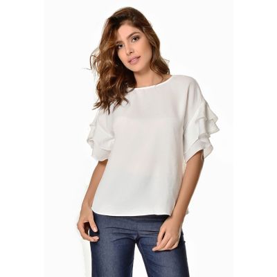 Blusa Mujer Manga 3/4 Primia Anabelle Blanco