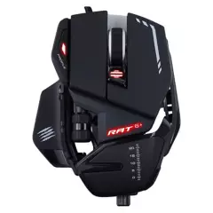 MAD CATZ - Mouse Gamer R.A.T. 6+ Mad Catz con cable USB | 11 botones programables | 12000 DPI | Mouse ergonómico. Compatibilidad universal