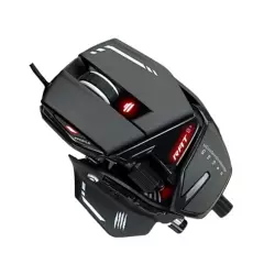MAD CATZ - Mouse Gamer R.A.T 8+ Mad Catz con cable USB | 11 botones programables | 16000 DPI | Mouse ergonómico. Compatibilidad universal