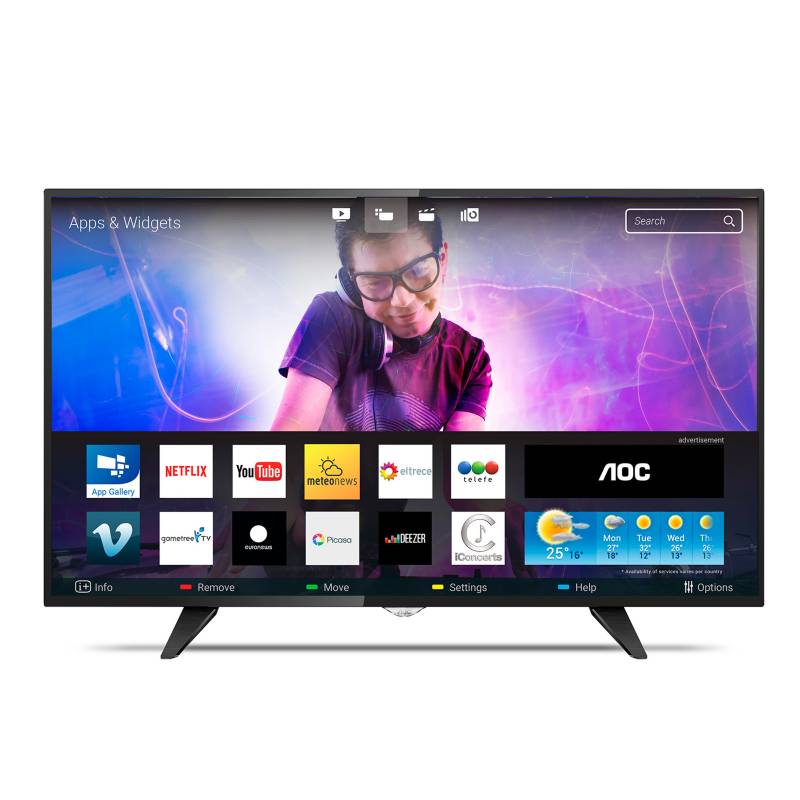 AOC - Televisor AOC 43 pulgadas LED Full HD Smart TV
