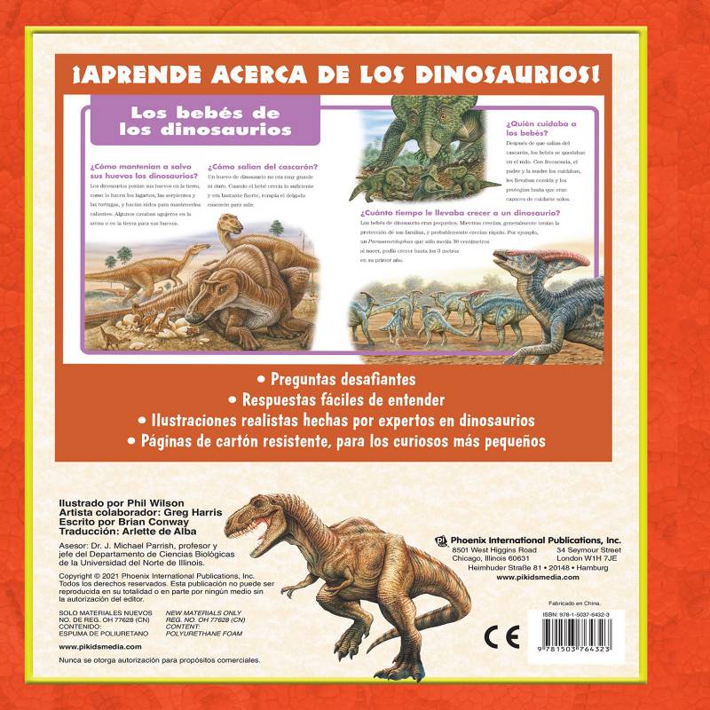 Phonix Mi Primer Libro De Preguntas Dinosaurio Disney 
