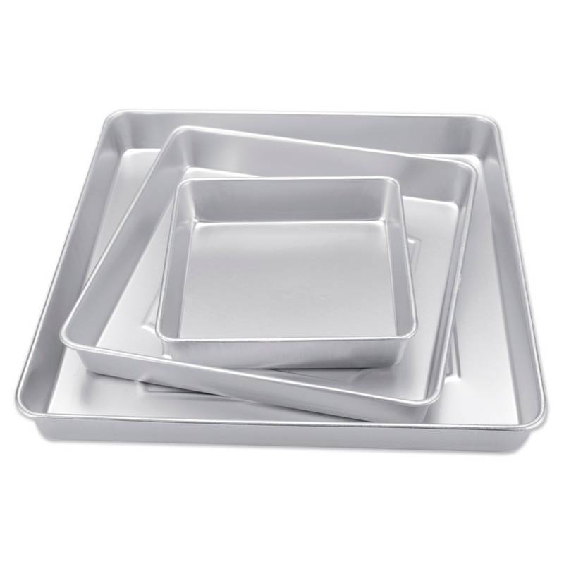 Wilton Set x3 Moldes Cuadrados en Aluminio - Falabella.com