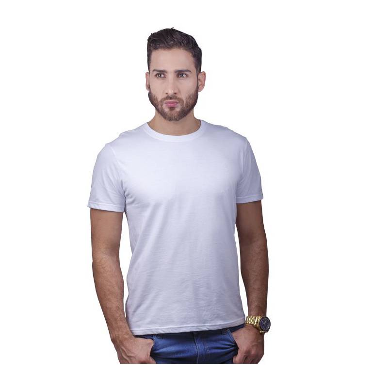 BOCARED - Kirk Camiseta Hombre Cuello Redondo Blanco